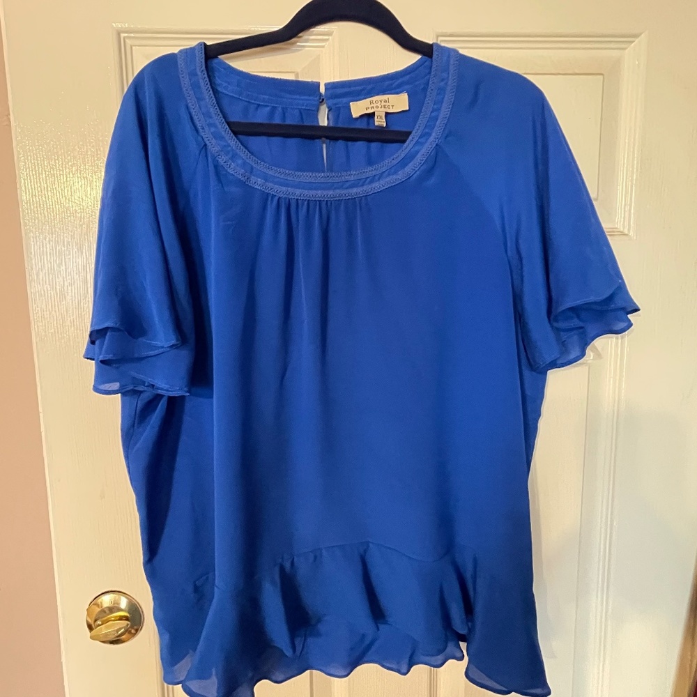 Royal Project Peplum top - deep blue